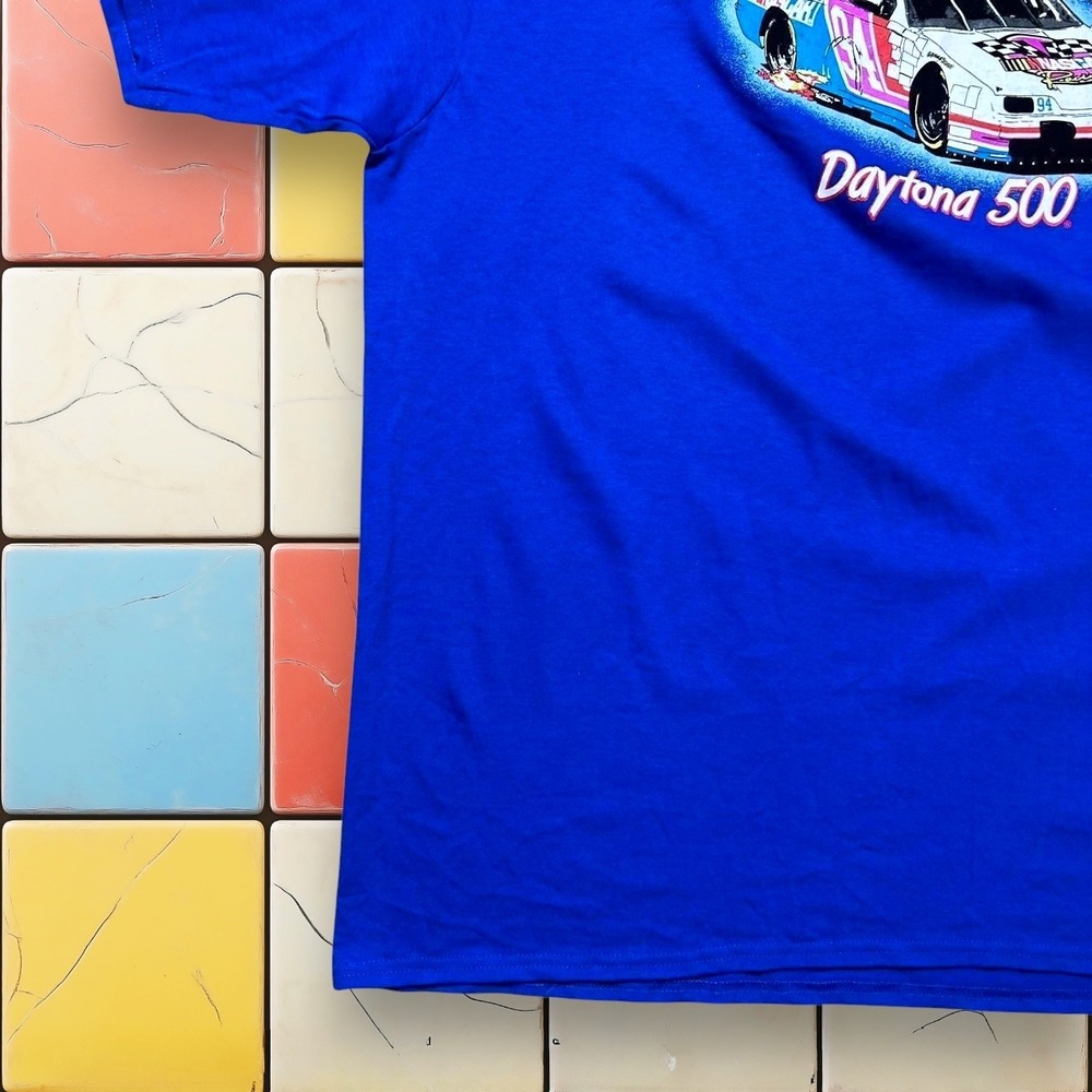 Vintage‎ Y2K NASCAR Daytona 500 Racing T-Shirt Blue Race Car Graphic Men's 3XL - Picture 6 of 6